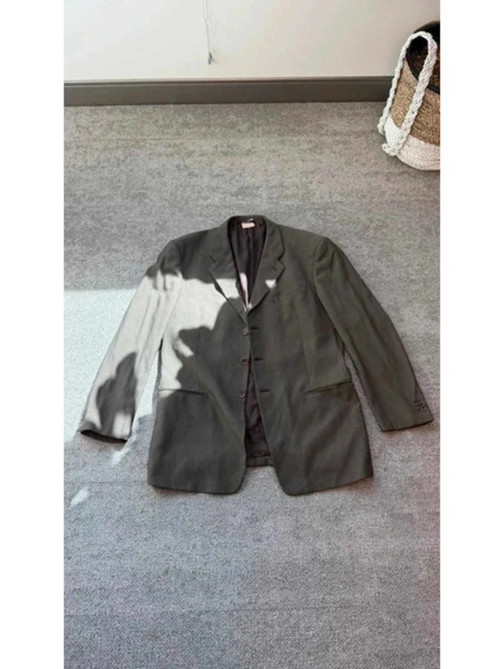 Armani Collezioni 44R Olive Wool Stretch Blazer Italy